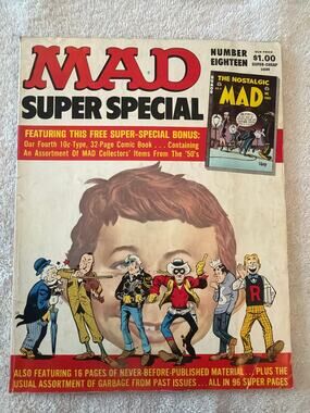 Vintage MAD Super Special No 18 EC Comics Humor Satire w/ Nostalgic MAD Insert